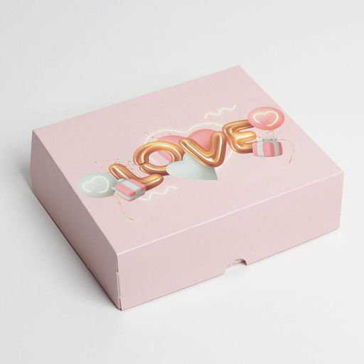 Цена за 5 шт. Кондитерская упаковка, коробка Love, 17 х 20 х 6 см