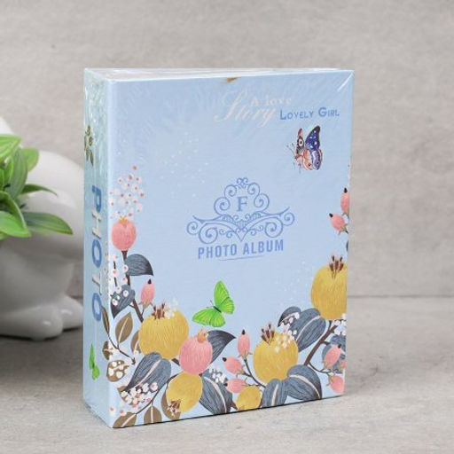 Фотоальбом 100 фото 10х15 Цветы / 9356 /уп 96/ (Голубой) - Галеонтрейд фото 2