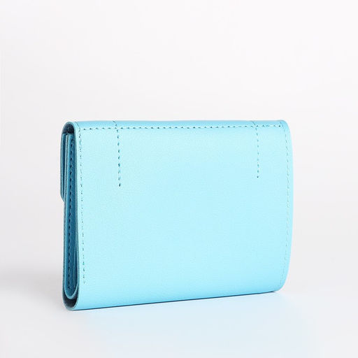 Кошелёк на кнопке, цвет голубой - Simaland фото 2
