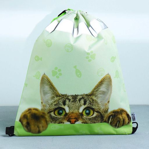 Сумка для обуви со светоотражающим элементом Забавный котёнок, 41х31 см - Artfox study фото 2