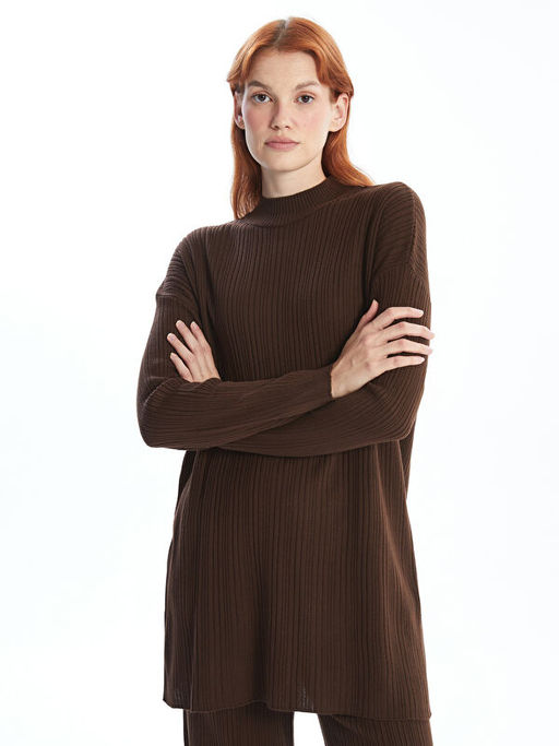 Dik Yaka Kad?n Triko Tunik