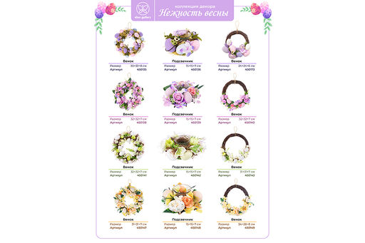 Пасхальное украшение подсвечник 15*15*7 см "Весеннее цветение" на 1 свечу