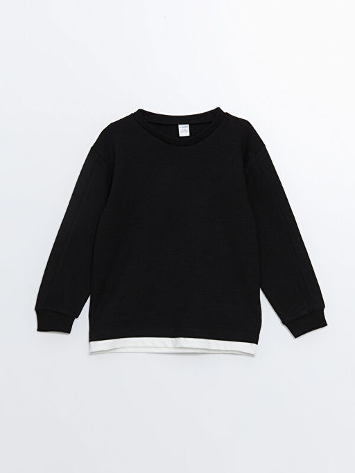 Bisiklet Yaka Erkek Bebek Sweatshirt
