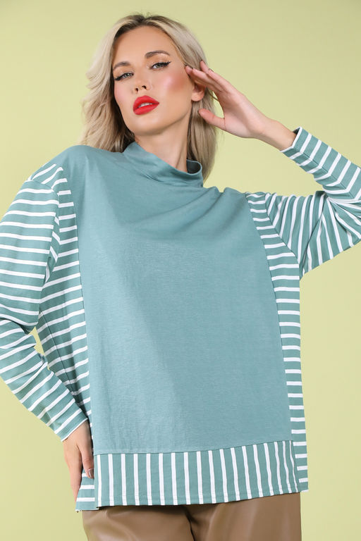 Лонгслив Найди баланс (шалфей) - Эльза фото 3