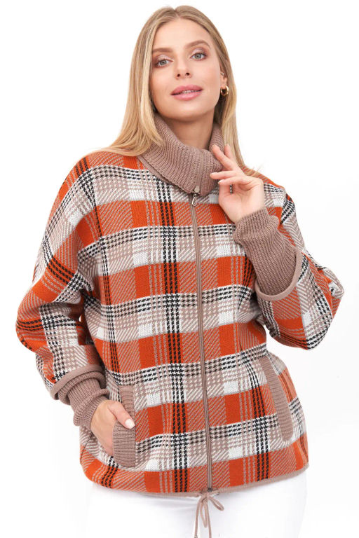 Жакет Д 3128/бежево-оранжевый