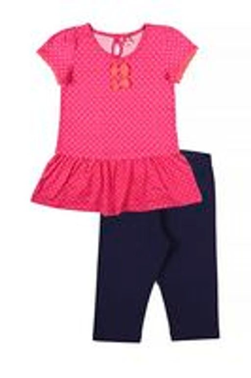 CRB wear/CAK 9592 Комплект для девочки (туника, бриджи), малиновый/Ex.Cherubino  фото 2