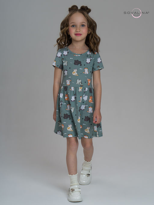 Платье Лето котята хаки - Sovalina фото 20