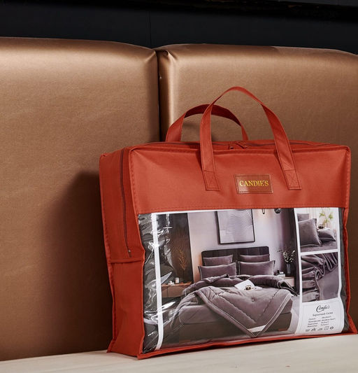 Одеяло Candies Бархатный Сатин с простынёй и наволочками на резинке ODCANBN013 Евро