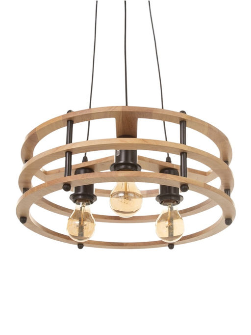 Светильник BayerLux ЭКО «Лот» 3×40 Вт Е27 черный/коричневый 42×42×12(+100)см