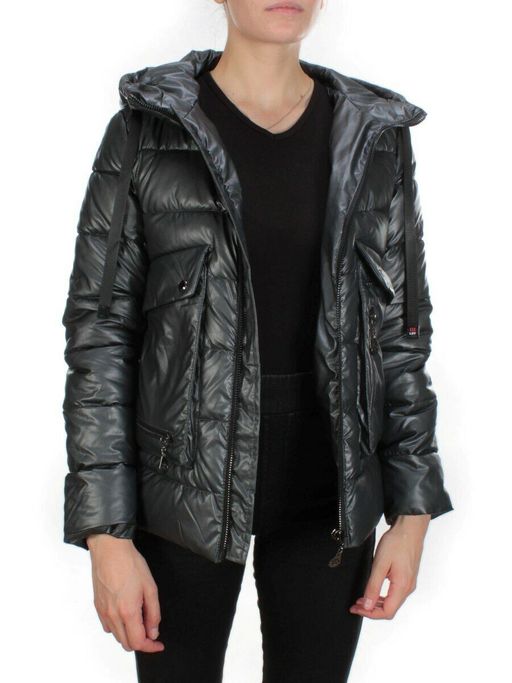 8063 DARK GRAY Куртка демисезонная женская (130 гр. синтепон) - Fashion фото 9