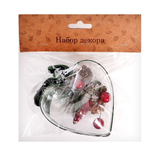 Елочная игрушка с природным декором Зимнее сердце - Лесная мастерская фото 8