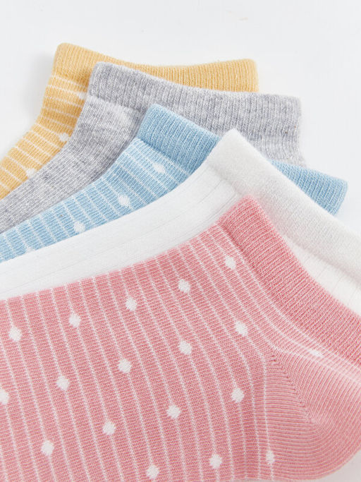 Desenli Kad?n Patik ?orap 5li