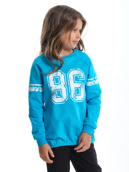 Толстовка для девочки UD 0565 бирюза - Mini maxi фото 5