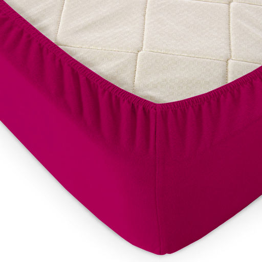 Простыня на резинке трикотаж , борт 20 см Бордо 80х200