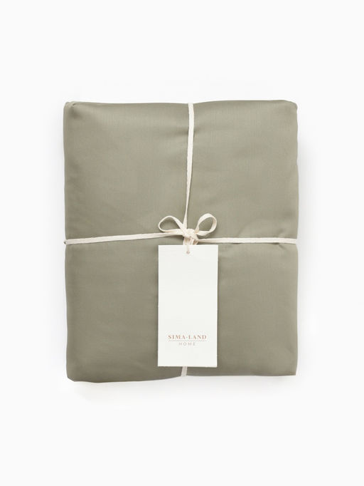 Простыня на резинке 2-спальная SL Home, 180200+30 см, оливковая, сатин - Sima-land home фото 12