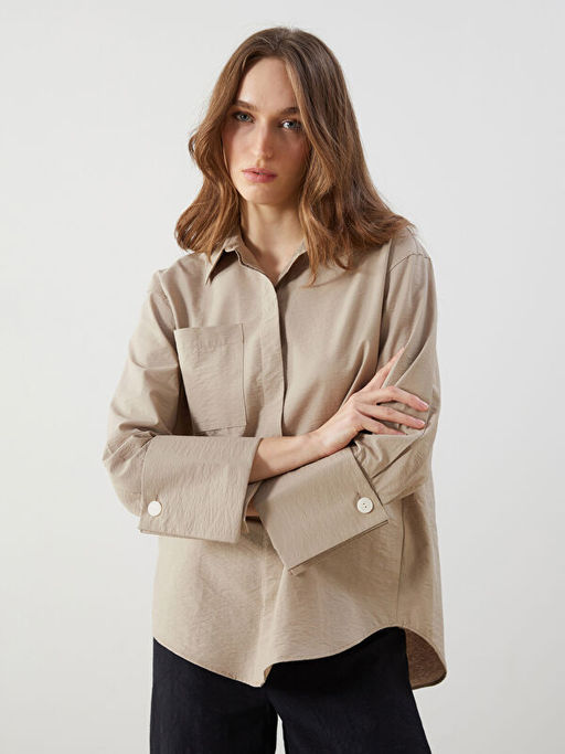 Oversize Poplin Kad?n G?mlek Tunik