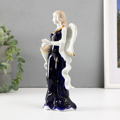 Фигурка «Ангел с барабаном», кобальт, 20 см