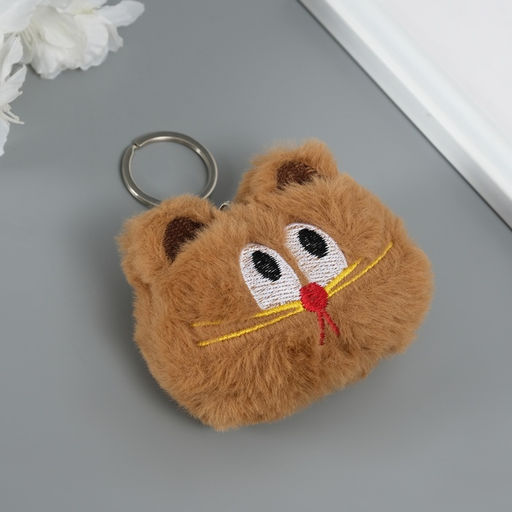 Брелок для ключей на кольце Пушистик. Котик, на сумку, рюкзак, пищалка, 8?9?2.5 см - Simaland фото 3