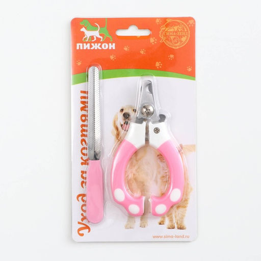 Набор для когтей Гармония: когтерез (отверстие 8 мм) и пилка для когтей, розовый - Пижон фото 5