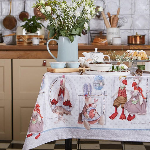 Скатерть Этель Пасхальные Тильды 147х250 см, 100% хл, саржа 190 г/м2  фото 14
