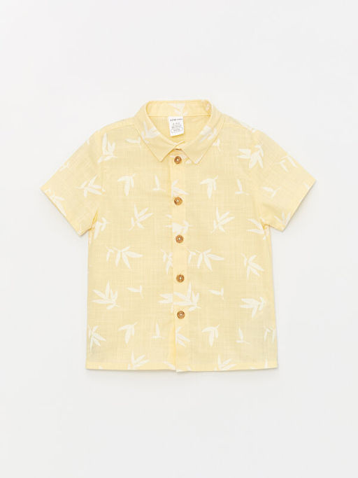 K?sa Kollu Desenli Erkek Bebek G?mlek ve ?ort 2li Tak?m - Waikiki фото 2