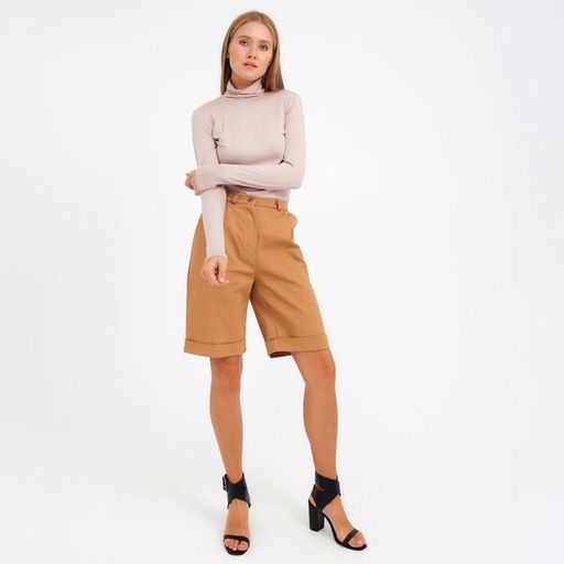 Водолазка женская MINAKU: Basic line, цвет бежевый, размер 52