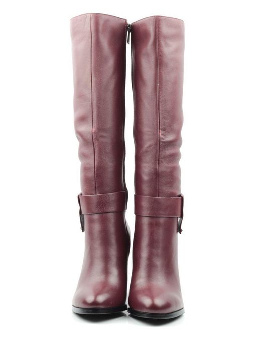 02-K48-A4 WINE RED Сапоги зимние женские (натуральная кожа, натуральный мех (еврозима)) - Фабричный китай фото 7