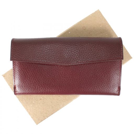 Портмоне женское Croco-ПР-954 натуральная кожа 3 отд, 17 карм, бордо флотер (120) 209306  фото 4