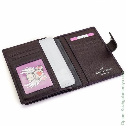 Женская кожаная обложка для паспорта и автодокументов Sergio Valentini СВ 8143-342  фото 3