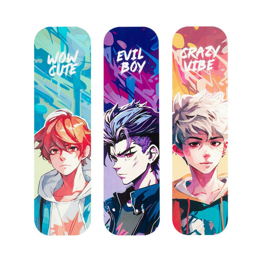 Закладки для книг 3шт. MESHU 47*176мм "Anime boy" (MS_59695)