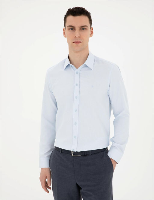 A__k Mavi Slim Fit Arm_rl_ Uzun Kollu G_mlek - Pierre cardin фото 3