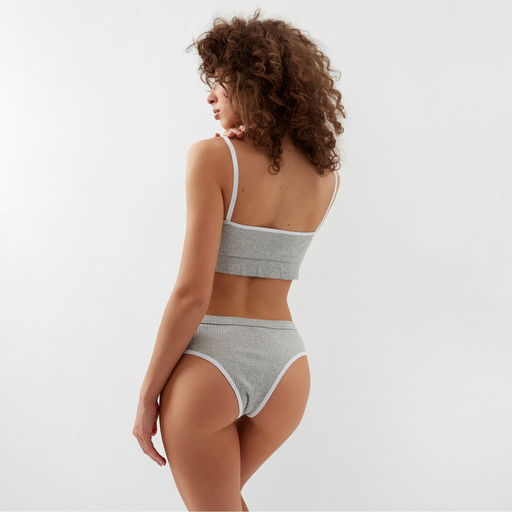 Комплект нижнего белья женский (топ, трусы) Collorista, серый, размер 44-46