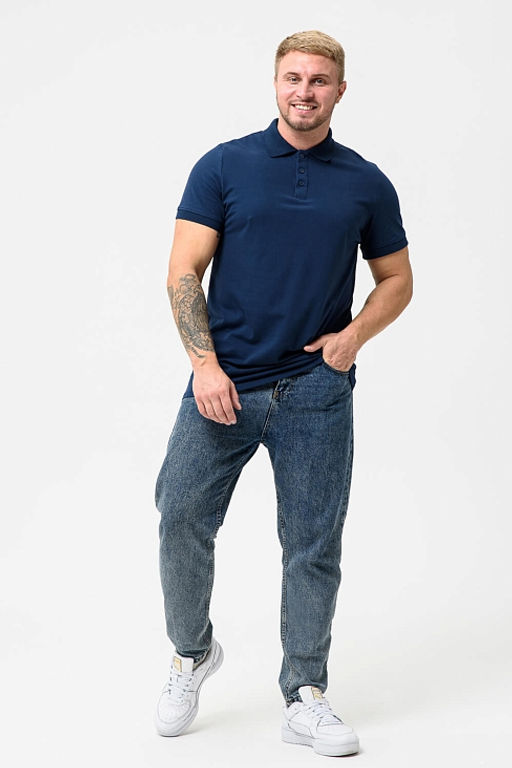 Мужская футболка поло 14401 / Темно-синяя - Modellini фото 6