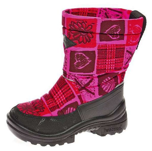 Сапоги Kuoma Putki NEONpink HEART, Неон-розовые сердца Size 1  фото 2