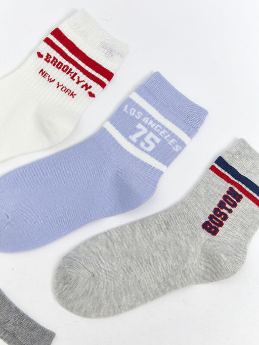 Desenli K?z ?ocuk Soket ?orap 5li