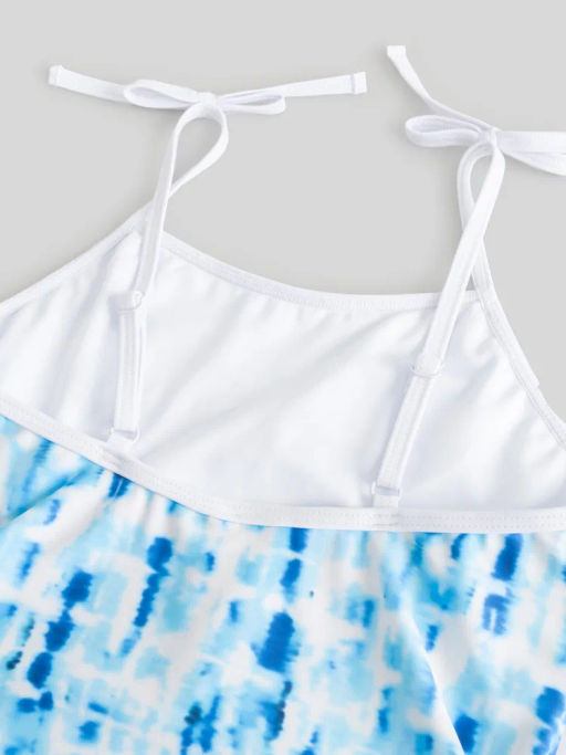 ACOOLA / Купальник детский для девочек Teddy бело-голубой фото 4