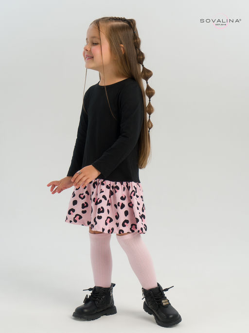 Платье Алиса дл/р черный-нежный леопард - Sovalina фото 21