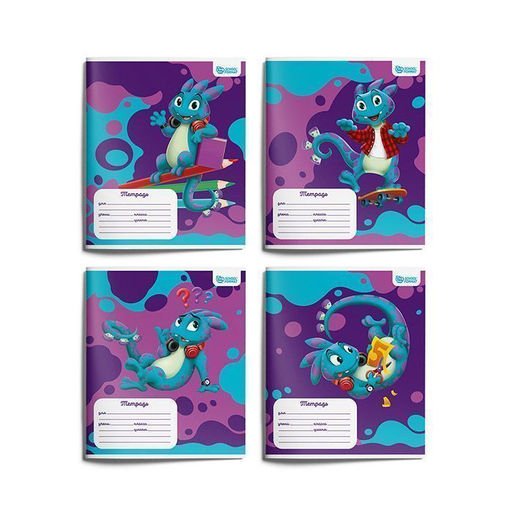 Комплект тетрадей Schoolformat 12 л. в линию, SMART DINO мел. карт. ВД-лак, 20 шт
