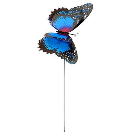 Декор "Бабочка" 15см, на проволке 30см, цвета микс (Китай)