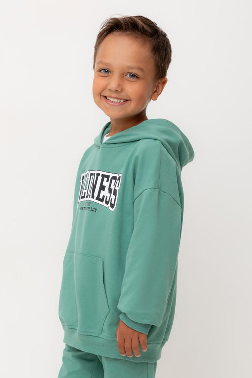 Crockid _ КР 302740/малахитово-зеленый к560 джемпер (худи) для мал  фото 4
