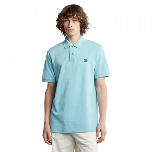 Мужские поло с коротким рукавом Timberland Polo Millers River Pique Regular голубая