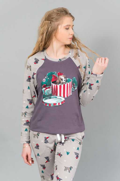 Женская пижама с брюками и кофтой 144