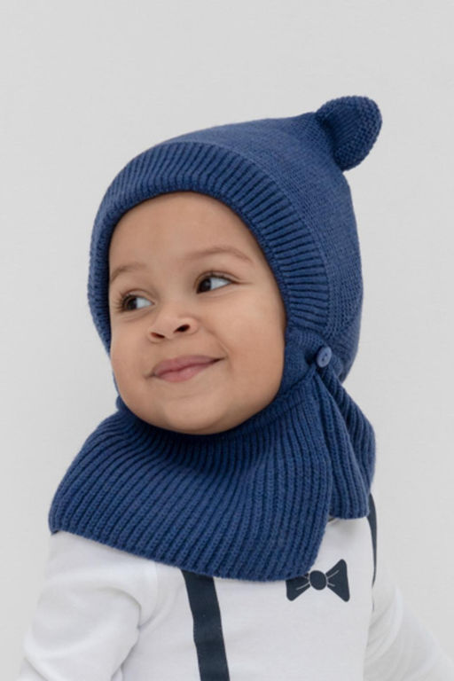 Crockid _ КВ 20364/ш/синий шапка-шлем дет