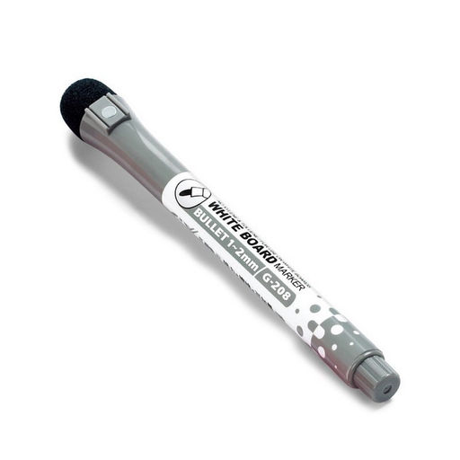 Цена за 12 шт. Маркер на водной основе с магнитом, 2×2×13.5 см, чёрный