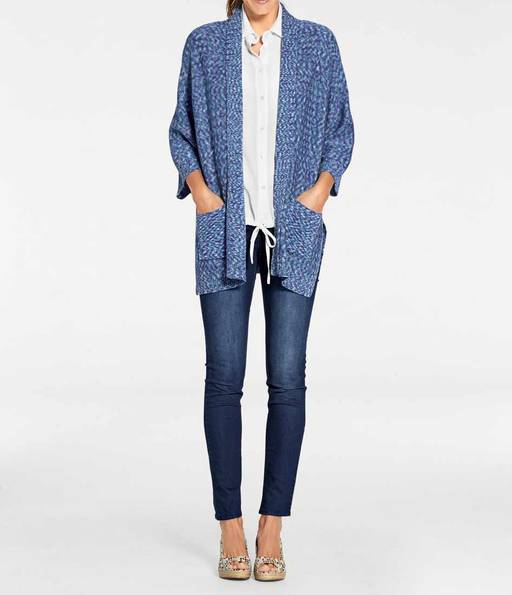 Кардиган, сине-пестрый - Patrizia dini фото 3