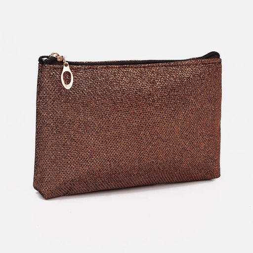 Набор косметичек 3 в 1 на молнии, цвет коричневый