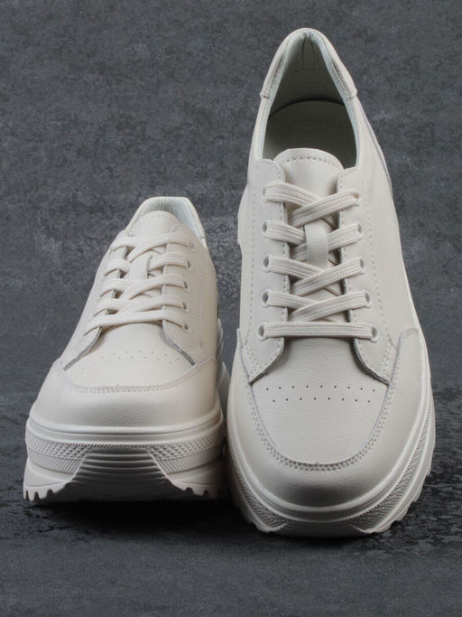 03-YC282-2 BEIGE Кроссовки женские (натуральная кожа) - Фабричный китай фото 14