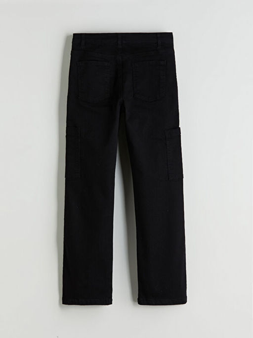 Slim Fit K?z ?ocuk Kargo Jean Pantolon