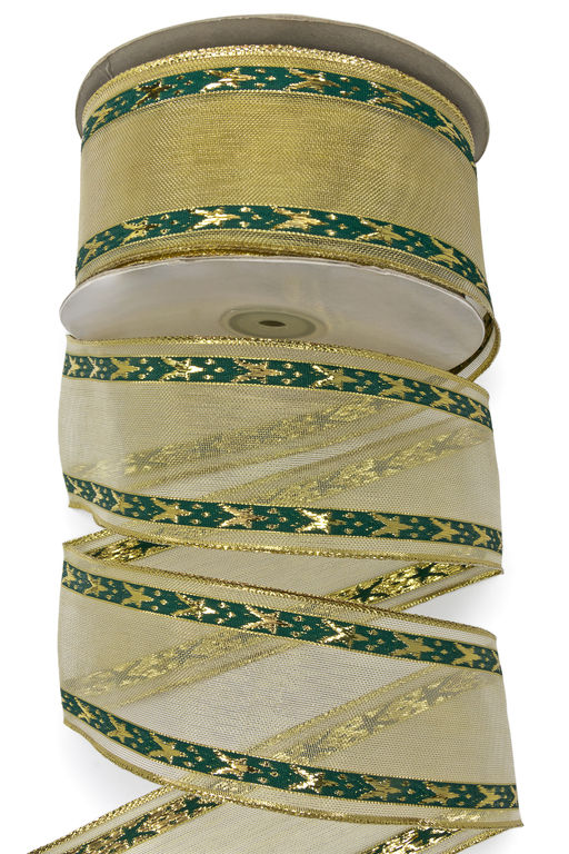 Лента декоративная 6,3 см*25 ярд (63-359) в ассортименте - No name фото 2