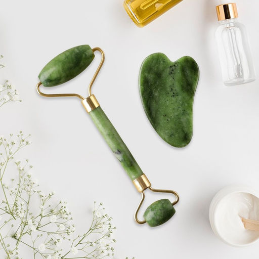 Массажер для лица, гуаша набор Самой нежной, 14?20 см, кальцит и серпентин - Сима-ленд фото 4